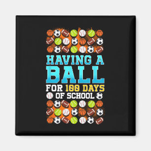 Aimant 100ème Jour De L'École Sketll Football Soccer Sell