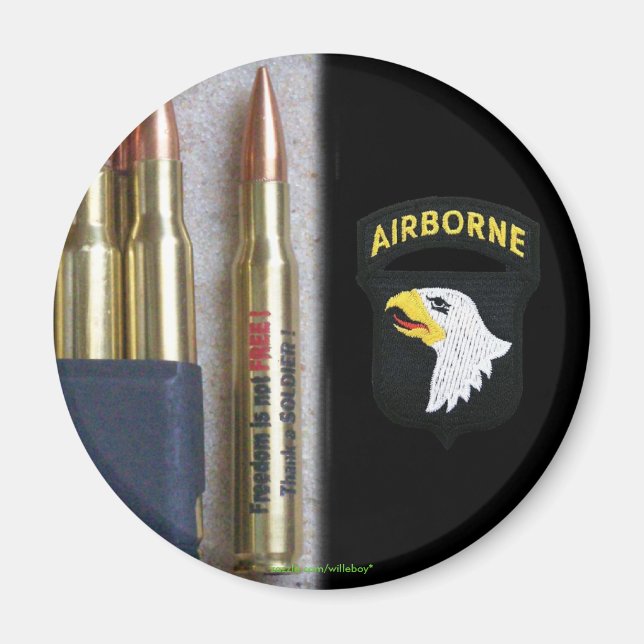 Aimant 101e mise à jour éclair du béret aérien iraq (Devant)