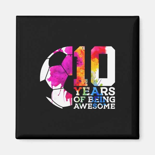 Aimant 10 Ans de Foot Incroyable 10ème Anniversaire  (Devant)
