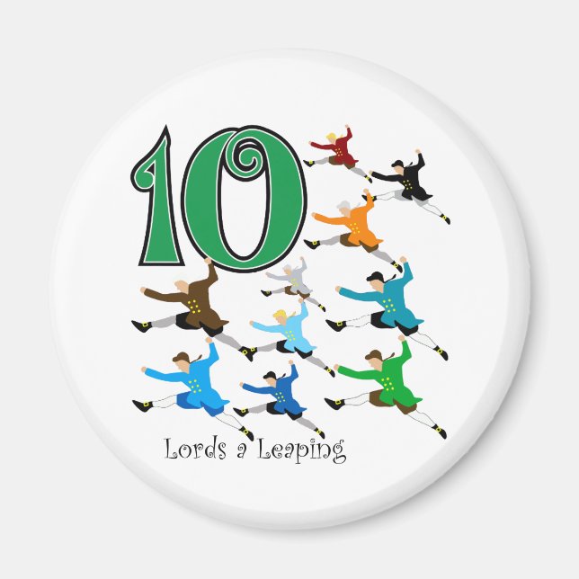 Aimant 10 seigneurs qui sautent (Devant)
