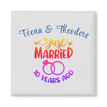 10e anniversaire du Mariage Noms personnalisés
