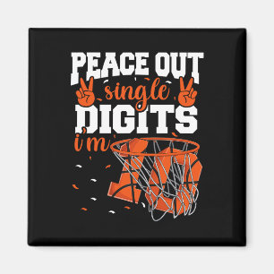 Aimant 10e anniversaire garçons Bysketbyll Peace Out Sing