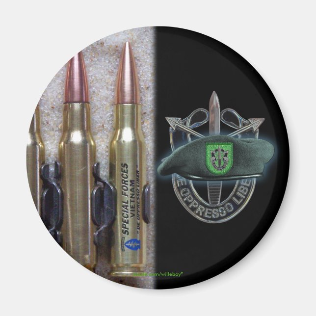 Aimant 10e groupe des forces spéciales green berets sf sf (Devant)