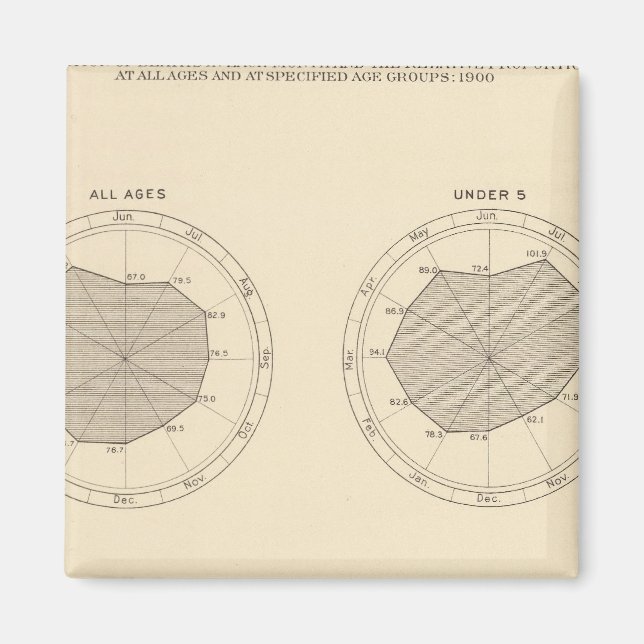 Aimant 113 Décès par mois 1900 (Devant)