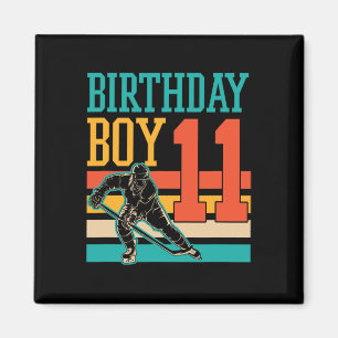 Aimant 11 ans de hockey sur glace Thème 11ème anniversair
