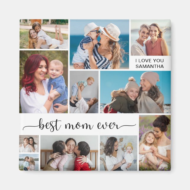 Aimant   11 Collage Photo Meilleure Maman Ever (Devant)