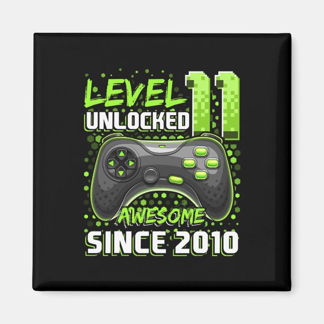 Aimant 11 Déverrouillé Awesome 2010 jeu vidéo 11e anniver (Devant)