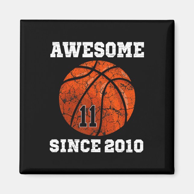 Aimant 11e Anniversaire Basketball Lover Don 11 Anniversa (Devant)