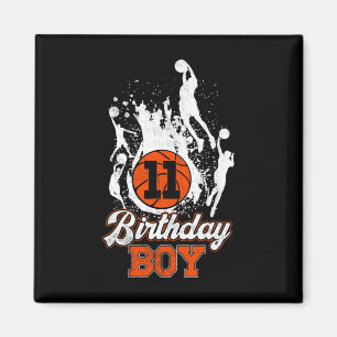 Aimant 11e anniversaire Bysketbyll thème Anniversaire gar