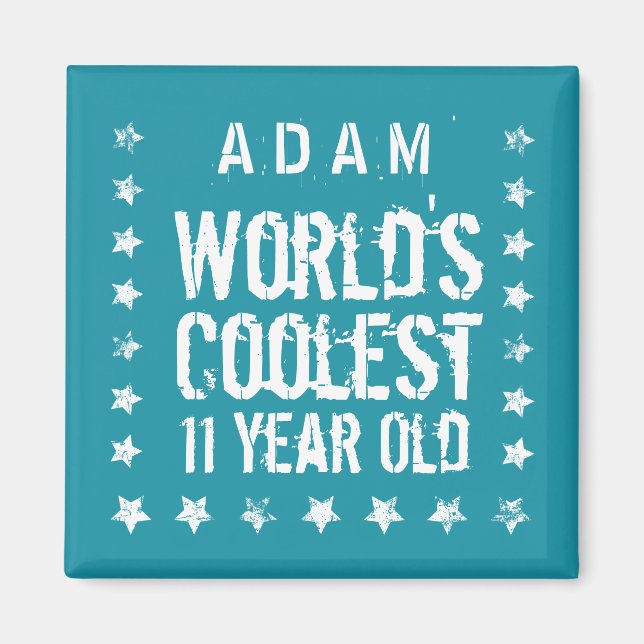 Aimant 11e anniversaire le plus froid du monde 11 ans Tur (Devant)