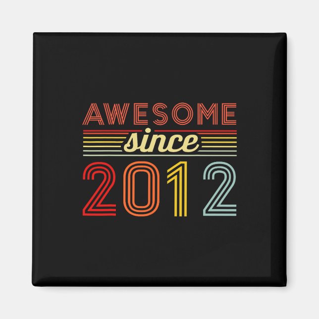 Aimant 12 ans Garçon fille Anniversaire 12ème Anniversair (Devant)