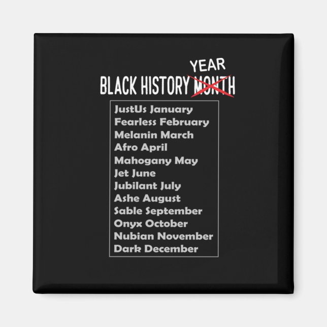 Aimant 12 Black History Month African (Devant)