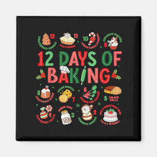 Aimant 12 Jours de Boulanger Pâtissier Noël Cuisinier Che