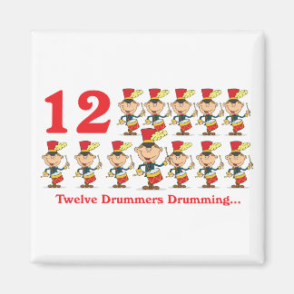 Aimant 12 jours douze batteurs tambourinant