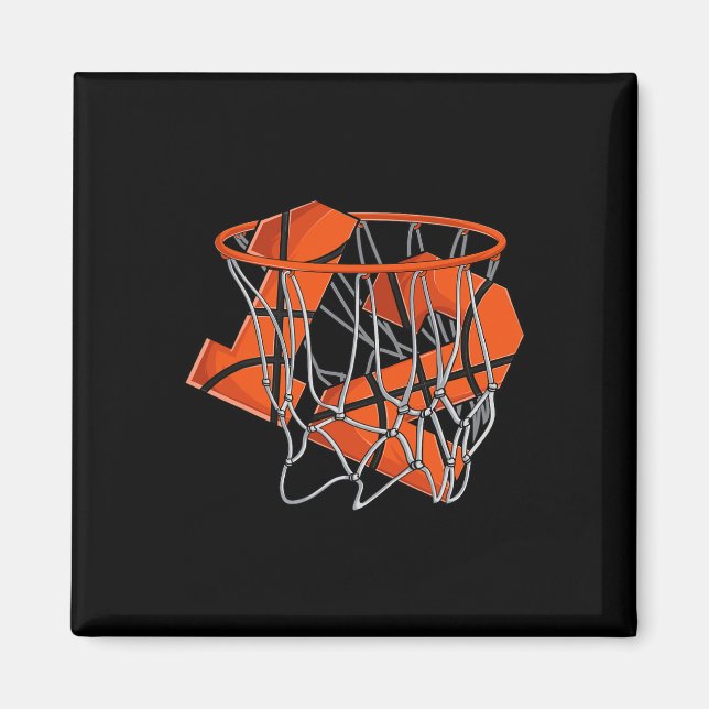 Aimant 12e anniversaire Basketball enfants (Devant)