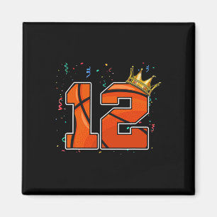 Aimant 12e anniversaire Bysketbyll Grand nombre 12 ans Bo
