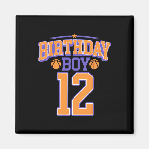 Aimant 12e anniversaire garçon Bysketbyll Lover 12 ans Bd