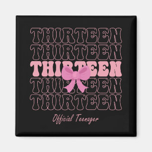 Aimant 13 ans Coquette rose Bow Officielle Adolescent 13