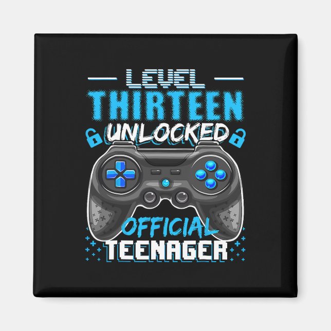 Aimant 13 Déverrouillé Jeu vidéo officiel adolescent 13e  (Devant)