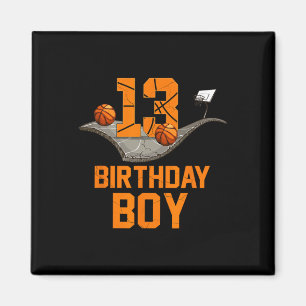 Aimant 13e anniversaire de basket-ball Jersey 13 ans Boy
