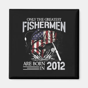 Aimant 13e Anniversaire Pêcheurs Usa Drapeau 13 ans Pêche