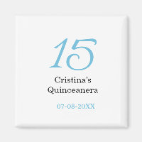 15e anniversaire de quinceanera bleu noir lettre n