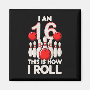 Aimant 16 ans Old Bowling Party 16e anniversaire est comm