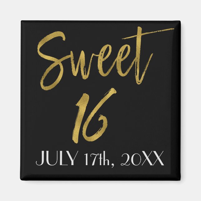 Aimant 16 ans | Sweet sixteen Enregistrer l'aimant de dat (Devant)