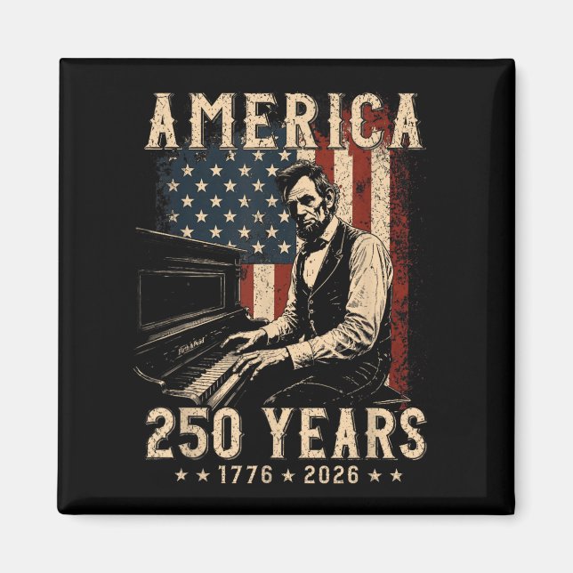 Aimant 16e président jouant du piano 250 ans (Devant)