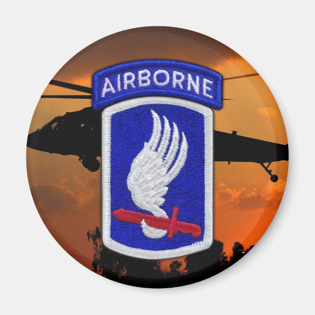 Aimant 173e ABN BDE Brigade aéroportée Soldats Sky Vets (Devant)