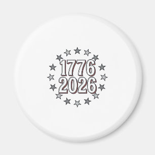 Aimant 1776 2026 Étoiles Patriotiques Design Vectoriel Vi