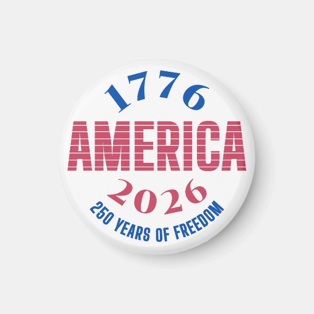 Aimant 1776 AMÉRIQUE 2026 250 ans de liberté  (Devant)