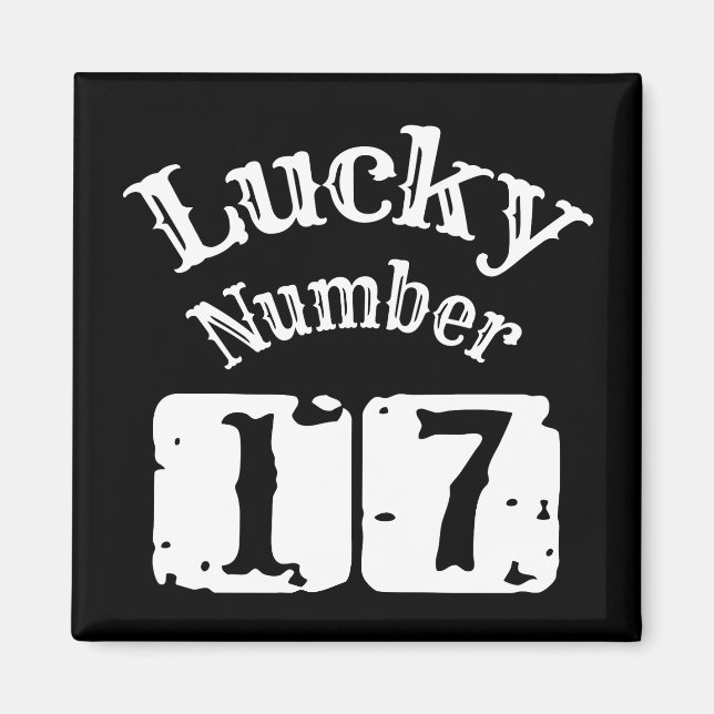 Aimant 17 - Lucky Number 17 Luck (Devant)