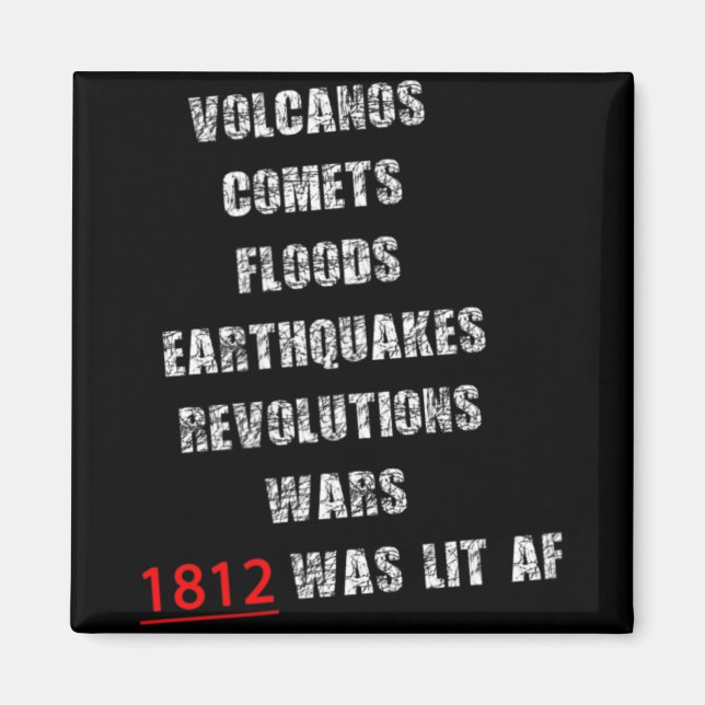 Aimant 1812 America War New Madrid Earthquake Comet Mud F (Devant)