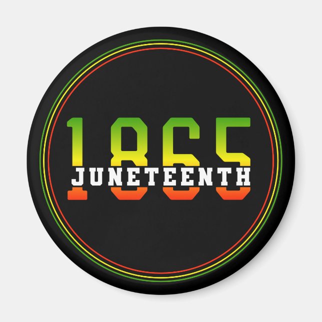 Aimant 1865, 1865, fête de la liberté noire (Devant)