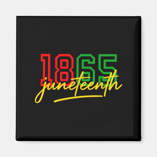 Aimant 1865 juneteenth célèbre la liberté des afro-améric (Devant)