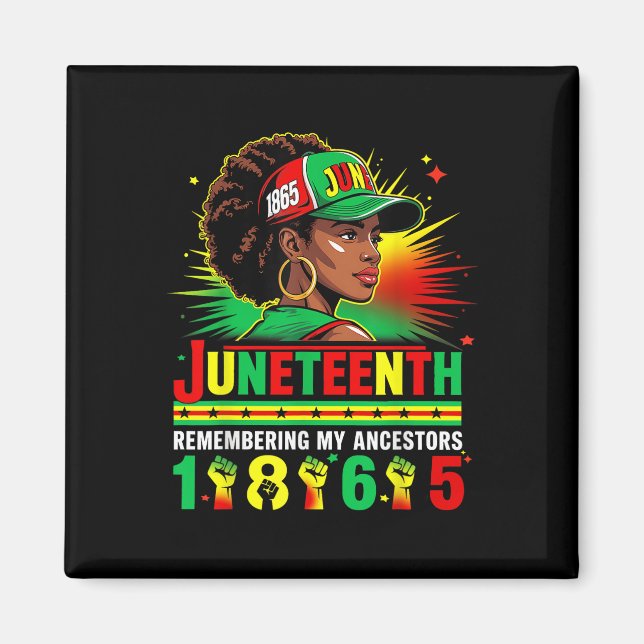 Aimant 1865 Souvenir de mes ancêtres Africains A (Devant)