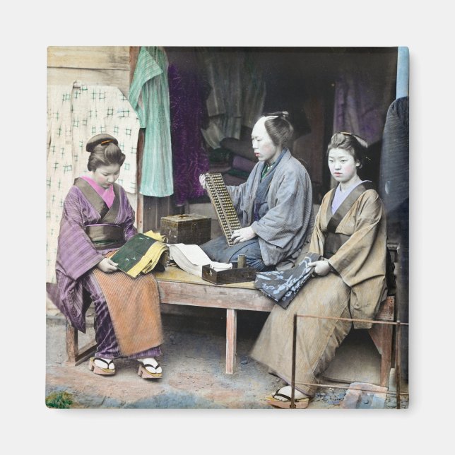 Aimant 1870 Concessionnaire de tissus du Japon (Devant)