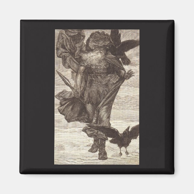Aimant 1871 Odin, Dieu nordique de la sagesse (Devant)