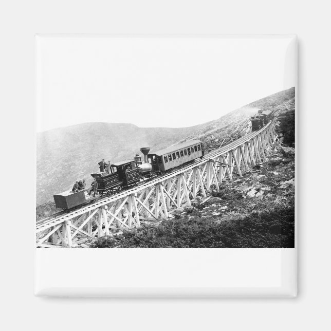 Aimant 1880 Voyageurs trains au travail (Devant)