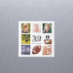 Aimant 18e anniversaire fête photo collage garçon<br><div class="desc">Un aimant pour une fête du 18ème anniversaire pour un garçon, célébrant sa vie avec un collage de 8 de vos photos. Modèles pour l'âge de 18 ans et une date. Date de naissance ou date de la fête. Lettres de couleur noire. Fond blanc. Parfait comme une faveur de fête,...</div>