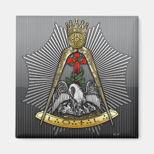 Aimant 18ème Degré : Chevalier de la Croix Rose
