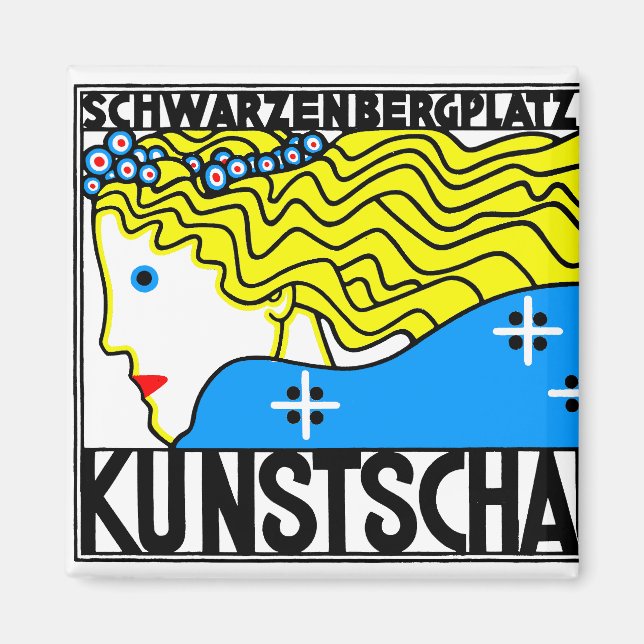 Aimant 1908 Vienne Art Nouveau Salon Art Nouveau Maiden (Devant)