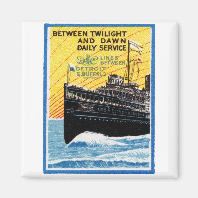 Aimant 1910 Détroit à Buffalo Steamship (Devant)