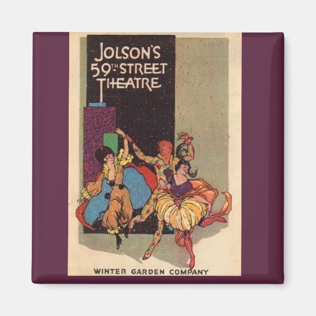 Aimant 1923 Couverture de la feuille de théâtre d'Al Jols (Devant)