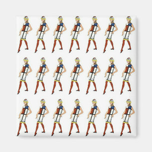 Aimant 1960 de robe de Colorblock de la moitié du