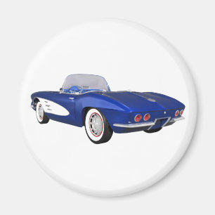 Aimant 1961 Corvette C1 : Finition bleue :