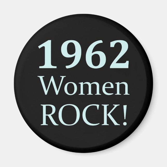 Aimant 1962 Women Rock, 50e anniversaire (Devant)