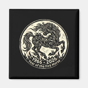 Aimant 1966 2026 année du cheval de feu zodiaque chinois1