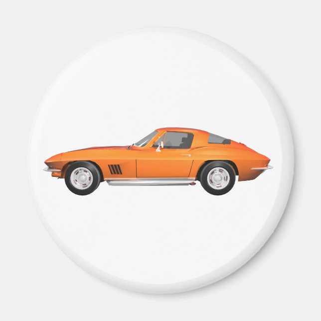 Aimant 1967 Corvette Sports Car : Orange Finish (Devant)
